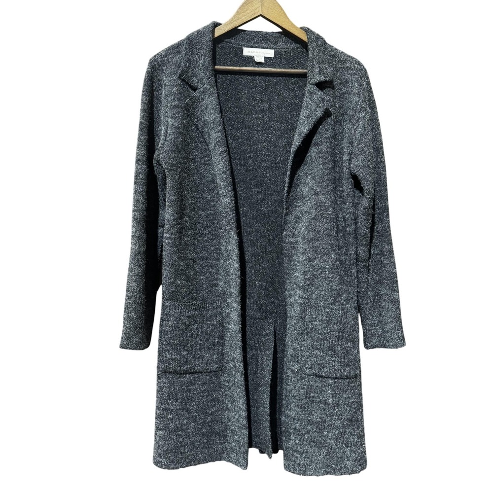 Monteau Sweater Womens Small Open Front Long Cardigan Pockets Soft Knit Jacket